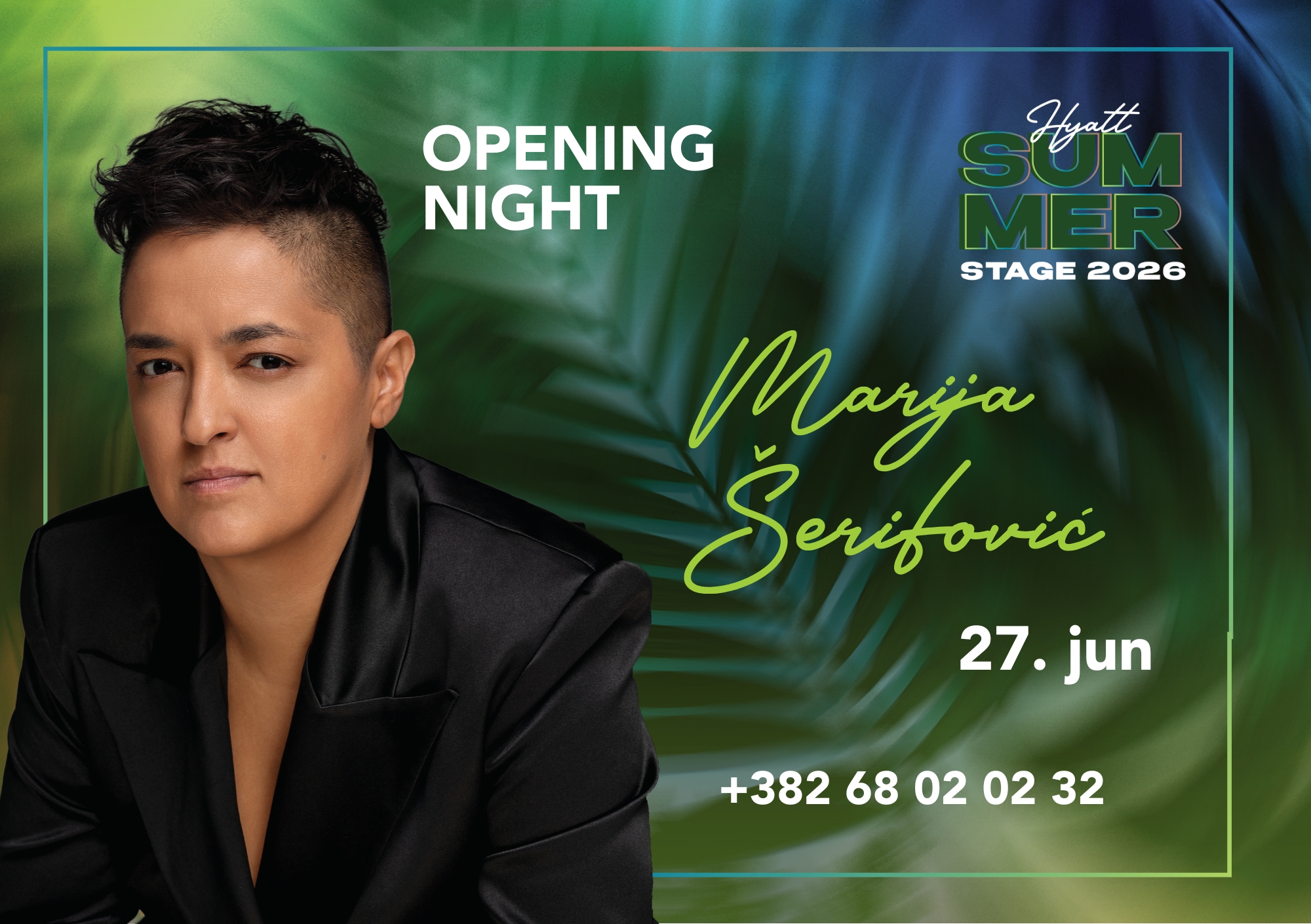 Marija Šerifović u Hyatt Regency Kotor Bay Resortu