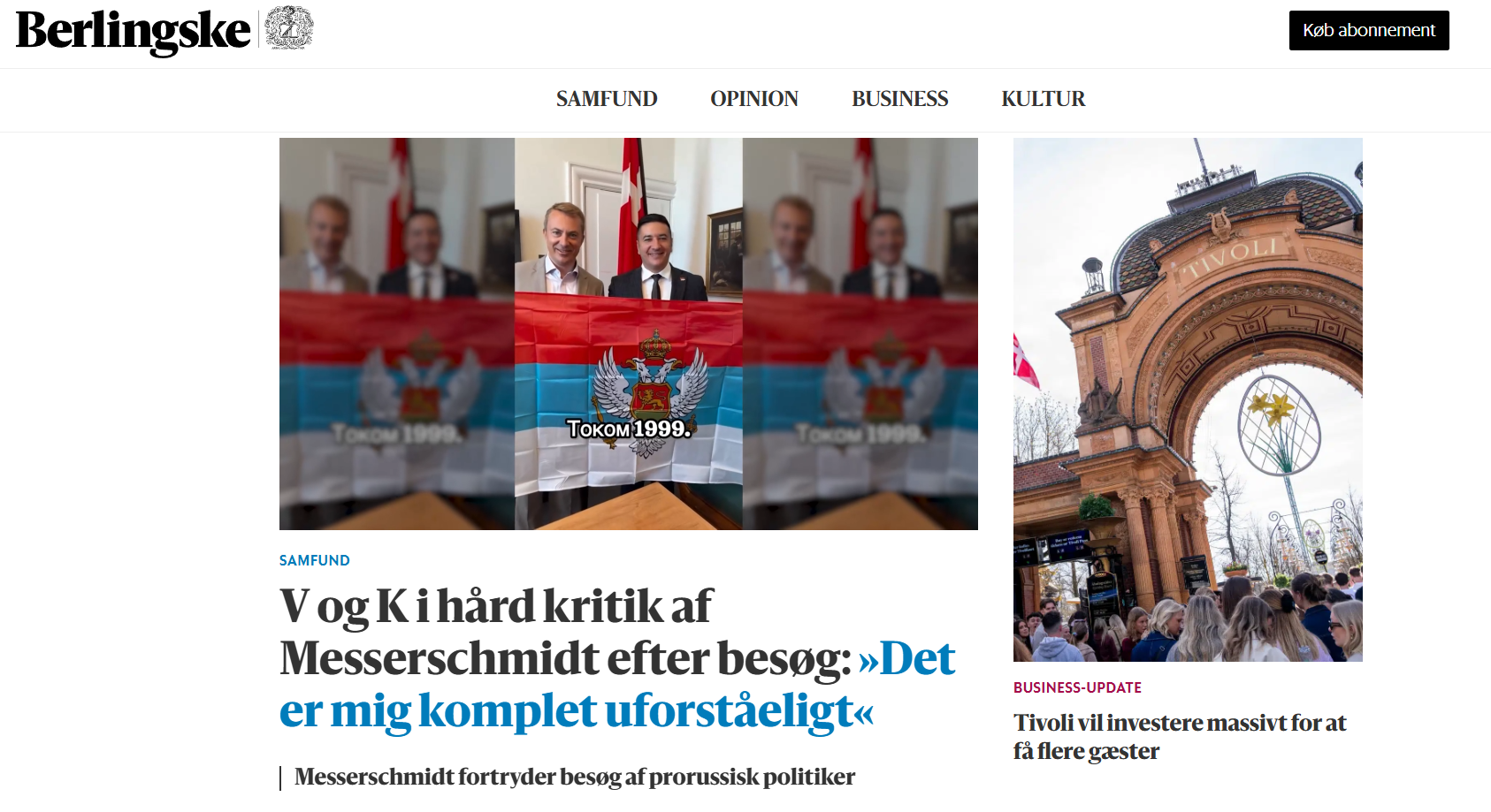 Screenshot: Berlingske.dk