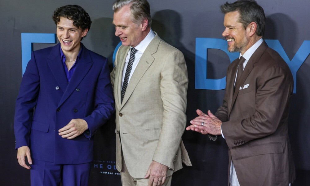 Tom Holand, Kristofer Nolan i Met Dejmon, Foto: EPA/ DIVYAKANT SOLANKI